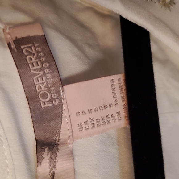 Forever Twenty One white and silver top - Picture 2 of 5